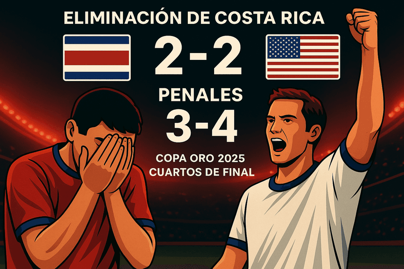 Costa Rica queda fuera de la Copa Oro 2025 tras dramática tanda de penales ante Estados Unidos